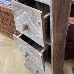 【BY REUSE 出水店 出張買取•見積完全無料¥0】アジアン4段収納棚の画像
