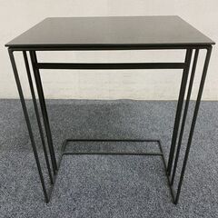 BoConcept/ボーコンセプト Alba/アルバ ナイトテーブル 北欧 デンマーク モダン ガラストップ ソファサイド 中古家具 店頭引取歓迎 R7789の画像
