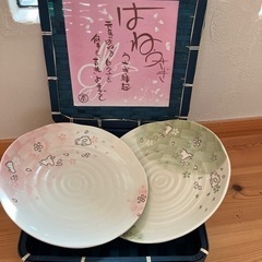 深山窯　プレート　コップセット　カゴ付き宴揃の画像