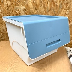 サンカ フロック 重ねて使える蓋付き衣装ケース ブルー おしゃれ...