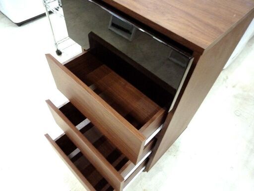 ミニチェスト 4段 チェスト 引出し 木目 ブラウン系 中古 高さ 約90cm 札幌市東区 新道東店