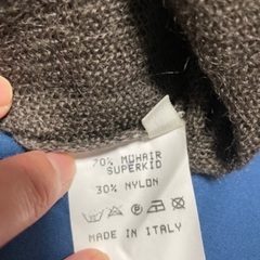 イタリア製　モヘヤ混セーター　刺繍入り　美品！の画像