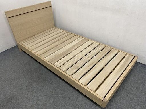 シモンズ シングルベッドセット フラットII ステーションタイプ ウォールナット材 中古家具 店頭引取歓迎 R7783