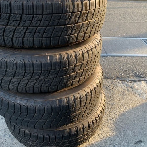 155/65R13軽自動車スタッドレスタイヤアルミホイル中古品4本