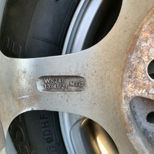 155/65R13軽自動車スタッドレスタイヤアルミホイル中古品4本