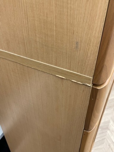 売約済み【BY REUSE 出水店 出張買取•見積完全無料¥0】3頭食器棚　ガラス戸　木目