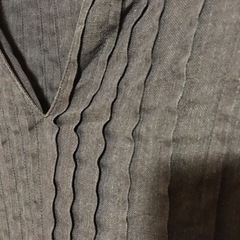 麻100% ネイビー　薄い　カットソーの画像
