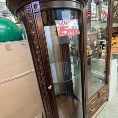 ▼リサイクルショップだいえい　アンティーク 円形 ガラスショーケース  の画像