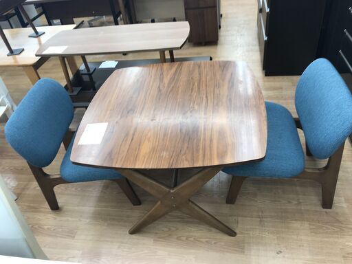 ★ジモティ割あり★ ニトリ ダイニングセット　2人用 ブラウン H65×W90×D90 クリーニング済み KJ3854
