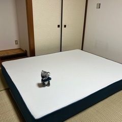 【3ヶ月間のみ使用】コアラマットレス　クイーン　二つ折りで簡単に運べます。の画像