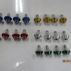 お洒落な錆びないナンバー取り付けボルトの画像