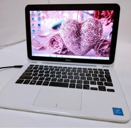 Webカメラ搭載　DellミニノートPC　かわいい人気ホワイト　初期設定済み　SSDでサクサク動く
