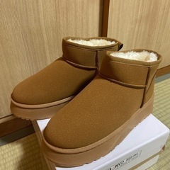 ムートンブーツ/新品未使用/24-25センチ