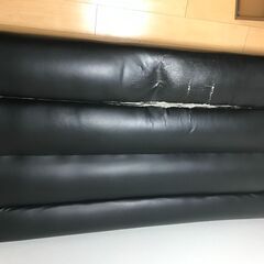 （無料）ソファ（黒、合皮）の画像