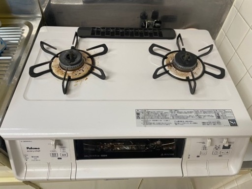 パロマ ガステーブル 水無し両面焼き 59cm 都市ガス(12A13A) 左強火 ナチュラルホワイト IC-365WHA-L-12A13A