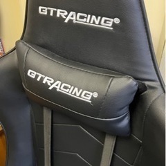 【値下げ】GTRACING ゲーミングチェア オットマン付き（故障あり）の画像