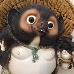 【約80.5cm】信楽焼 たぬき 開運 縁起物の画像