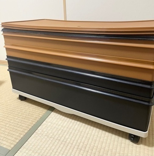 タッパーウェア ロングスーパーケース 4点まとめて 台車付き