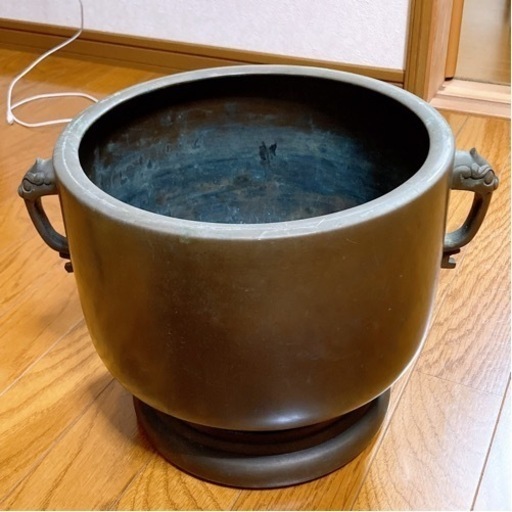 骨董品　囲炉裏　銅　昭和　ヴィンテージ