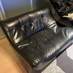 【美品】1.5人掛けソファPVCレザー【定価3.6万】