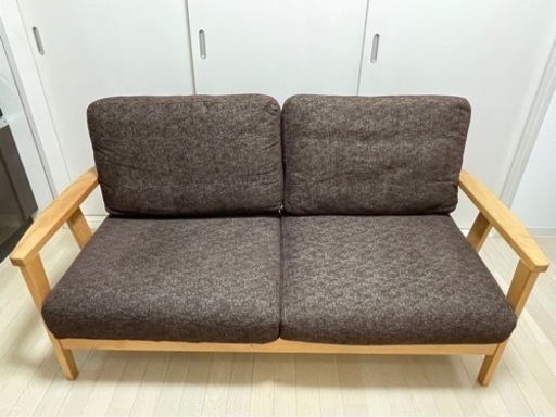 【値下げ】2.5人がけソファー（替えカバー付）