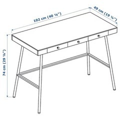 IKEA リルオーセンデスク　竹の画像