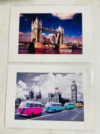 ロンドンで購入したアート4枚
