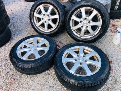 冬タイヤ 185/60R15 ブリザック PCD114アルミ付 4本組