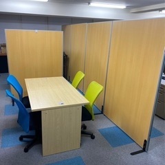 美品　パーテーション  ナチュラルブラウン