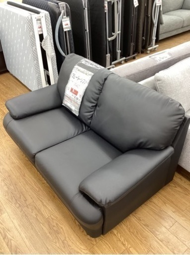 KL-27【新入荷　リサイクル品】ニトリ　2シーターソファ　黒