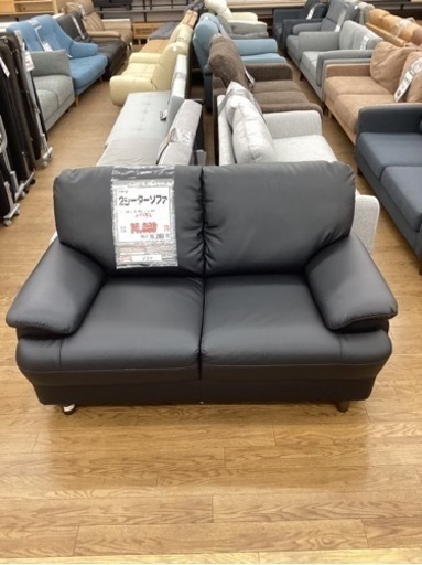 KL-27【新入荷　リサイクル品】ニトリ　2シーターソファ　黒
