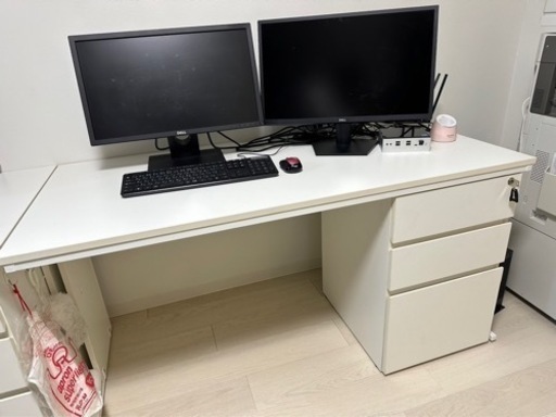 決まりました。オフィス用　片袖机　事務用　2台セット