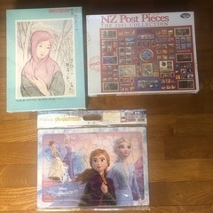 ジグゾーパズル　3個セット　竹久夢二、アナ雪、NZ POST