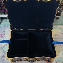 【ジュエリーボックスL】青/宝石箱/アンティーク調の画像