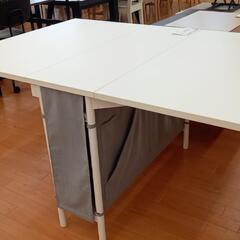 ★ジモティ割あり★ ゲートレッグテーブル　ホワイト　クリーニング...