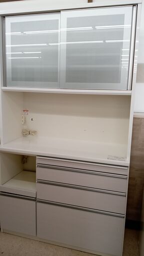 ★ジモティ割あり★ 松田家具 レンジボード 白 H205×D48.5×W117 クリーニング済み TJ3187