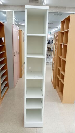 ★ジモティ割あり★  飾り棚 白 H180×D37.5×W30 クリーニング済み TJ3188