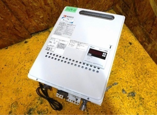 (1129-0) ノーリツ ガス給湯器 GQ-3211WZ-2 2019年製 32号 都市ガス リモコン付き 屋外壁掛形 業務用 中古 厨房 飲食店 引き取りも歓迎 大阪