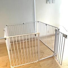 【ペット用】ペットサークル・プレイサークル　（ホワイト）の画像