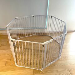 【ペット用】ペットサークル・プレイサークル　（ホワイト）の画像