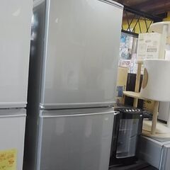 SHARP　シャープ　2ドア冷蔵庫　SJ-D14C-S　137L　ノンフロン冷凍冷蔵庫　2016年製　シルバー