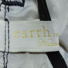 レディース✻earth 幅広ズボン✻サイズフリー✻ウエスト総ゴム＆紐付き　格子柄の画像