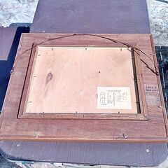 林武 天然石画 額縁 骨董品 アンティーク ストーンアート