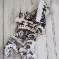 ドッグウェア 犬の洋服 ポカポカ生地 男の子 つなぎの画像