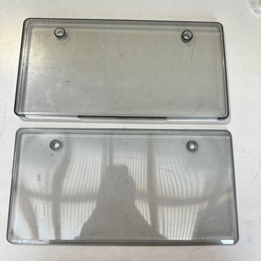 EXEA エクセア 星光産業 ナンバーフレーム カバー スモーク 2枚セット フロント リア 車用 オービス アクセサリー