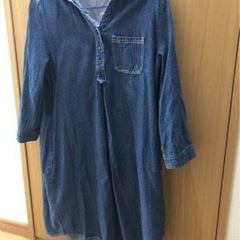７部袖デニムワンピース　Mサイズ