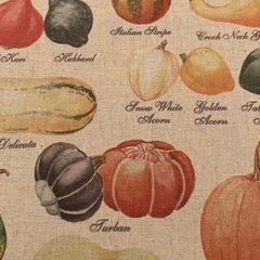 カントリー調の額　インテリア　パンプキン　ファブリックパネルの画像