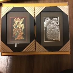 貴重　パラオ　絵画　2点　アジア雑貨