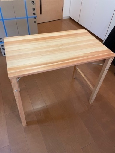 無印良品　パイン材　テーブル　折りたたみ式