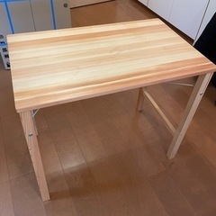 無印良品　パイン材　テーブル　折りたたみ式